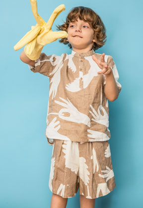 小食梦兽童装秋冬粉蓝开衫