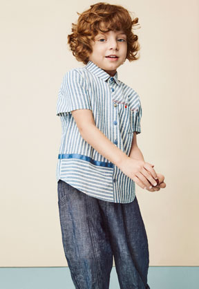 小食梦兽童装秋冬粉蓝开衫